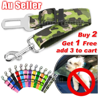 Adjustable Pet Dog Safety Car Vehicle Seat Belt Harness Lead Pet Seatbelt Nylon - image 1 of 4