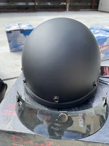 New Daytona SMOKEY W/ SNAPS-DULL BLACK Motorcycle Helmet - Bild 1 von 4
