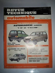AUTOBIANCHI (LANCIA) Y10 - Revue Technique Automobile (CITROËN BX Diesel) RTA - Picture 1 of 1