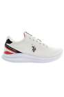 U.S. POLO ASSN. Sleek White Sports Sneakers with Contrasting Accents