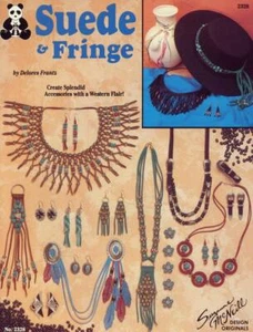 DESIGN ORIGINALS SUEDE & FRINGE WITH WESTERN FLAIR & BEADS 30 DESIGNS VTG - Picture 1 of 2