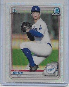 2020 BOWMAN DRAFT CHROME REFRACTOR BOBBY MILLER #BD38 DODGERS