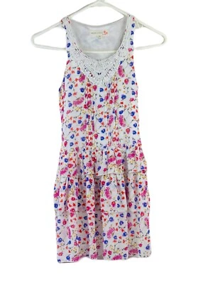 Vestido Floral Rachel and Chloe Niñas Primavera Sin Mangas Rosa Azul Amarillo Talla 10 Foto 1 de 3