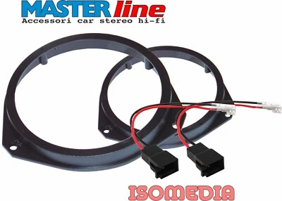 SUPPORTI ALTOPARLANTI ANTERIORI 165MM PER OPEL CORSA DA 2015 IN POI + CONNETTORI - Immagine 1 di 4