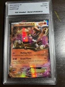 Pokemon XY Breakthrough 2015 Houndoom EX 21/162 TCC Graded Gem Mint 10 - Picture 1 of 3