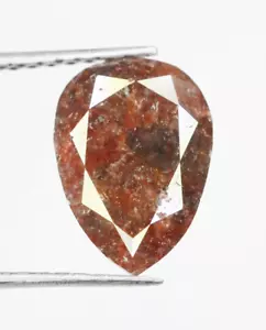 2.17 CT Pear Shape Brown Natural Loose Diamond For Engagement Ring - Picture 1 of 13