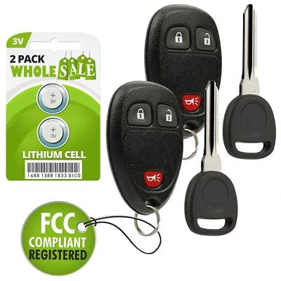 2 Replacement For 07 08 09 10 11 12 13 GMC Sierra Key + Fob Remote Foto 1 de 4