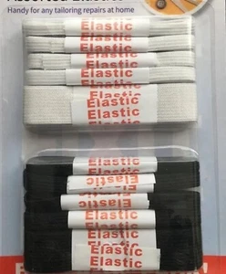 6Pcs Sewing White Elastics Multi Pack Dress Making 6 Bands x 1m Length, Soft - Picture 1 of 2