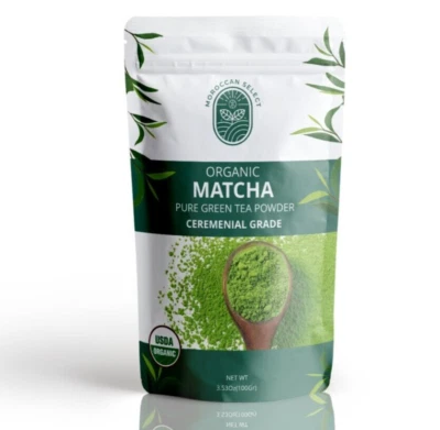 Moroccan Select Organic Ceremonial Matcha Green Tea Powder 3.5 Ounce, 100 Gram - Image 1 of 4