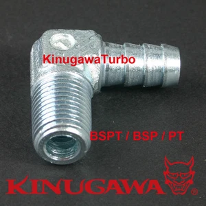 Adaptador de acero forjado accesorio 90 grados codo 1/2 BSPT BSP - 1/2" manguera barba C13-7 - Imagen 1 de 1