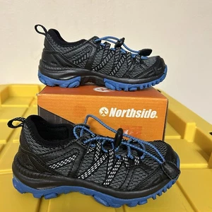 Northside Cedar Rapids Trail Boys Size 12 Hiking Play Shoe DK Gry/BLUEDrawstring - Picture 1 of 8