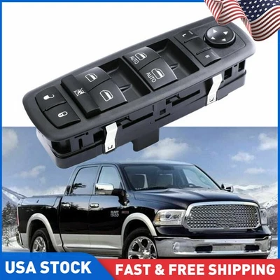 Interruptor de ventana eléctrica principal izquierda lado del conductor para Dodge Ram 1500 2500 3500 2009-2012 Foto 1 de 4