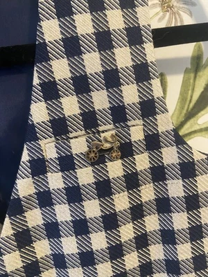 NEW NWT Boys Suit Separate Checked Gingham Suit Vest Size 10 Navy Blue  - Image 1 of 4