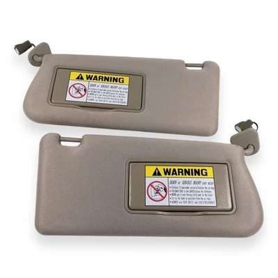 2002-2005 Hyundai XG350 Driver & Passenger Side Sun Visor Pair Set Tan - Image 1 of 4