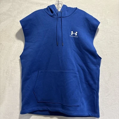 Sudadera con capucha Under Armour Icon polar sin mangas holgada azul real talla XL para hombre Foto 1 de 4