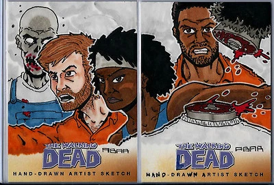 Walking Dead Comic Series 2 Puzzle Cryptozoic Sketch Card Jeffrey Abar Proof 1/1 - Image 1 of 2