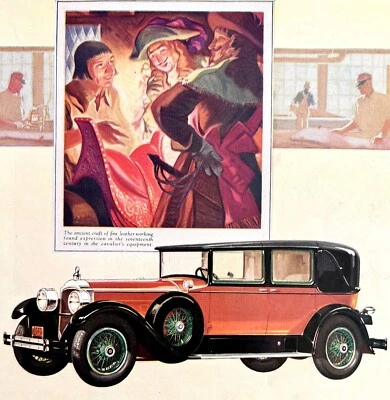 Packard 1927 All Weather Town Car Advertisement Automobilia Lithograph HM1C - Image 1 of 2