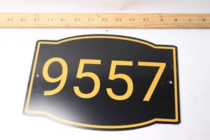 House Number Aluminum Composite Sign 9557 Gold and Black - Picture 1 of 3