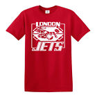 London Jets T-Shirt Red Dwarf Inspired Lister Rimmer Football 100% Cotton Top