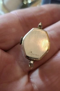 Vintage 14k Gold Ladies Watch, 17 Jewel Self Wind, Gervais 7.63 G Total - Picture 1 of 9