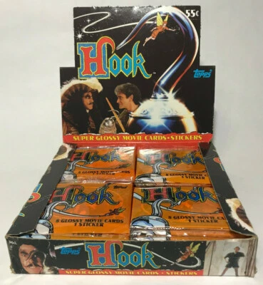 1991 Topps Hook Movie, 1 Sealed Wax PACK From Wax Box, 8 Cards, Robin WIlliams - Image 1 of 4