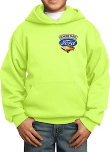 Kids Ford Mustang Hoodie Genuine Parts Pocket Print - Picture 1 of 21