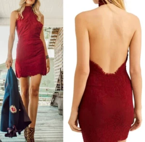 Intimately Free People Dress Womens S.P Harper High Neck Halter Open Back - Picture 1 of 18