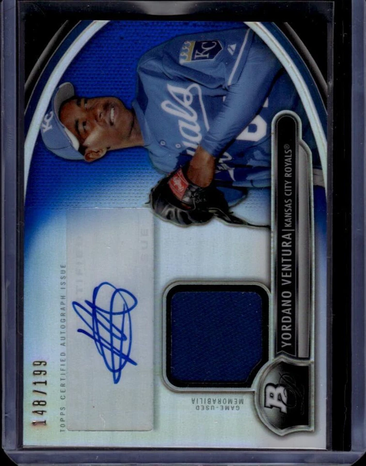 2013 Bowman Platinum Autographed Relics Blue Refractor #AR-YV Yordano Ventura — 第 1/2 张图片