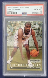 1998-99 Black Diamond #120 Vince Carter RC PSA 10 GEM MINT - Picture 1 of 2