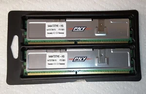 PNY 6464TDTHE-HS  2GB (2x1GB) PC2-5300 DDR2 667MHZ Memory FOR DESKTOP PC - Picture 1 of 5