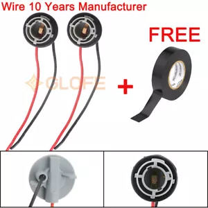 1156 S Universal Pigtail Wire Female Socket Harness For Front Turn Signal Plug - Picture 1 of 6