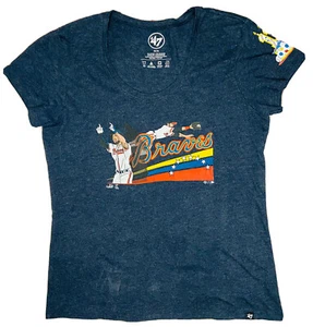 '47 Brand MLB Atlanta Braves Women's Baseball Shirt; Size M - Bild 1 von 8