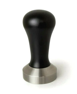 Flat Stainless Coffee Tamper for La Pavoni ø 49mm Black Handle Pre Millennium - Picture 1 of 1