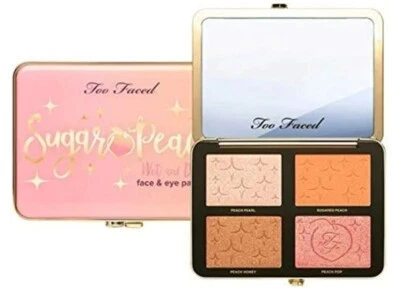 Too Faced Sugar Peach Wet & Dry Face & Eye Palette New in Box Full Sz NIB HTF - Image 1 of 4