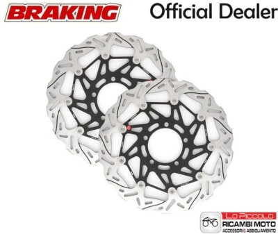 DISCHI FRENO ANTERIORE WAVE FLOTTANTI BRAKING TRIUMPH THRUXTON RS 1200 2022 2023 Foto 1 de 4