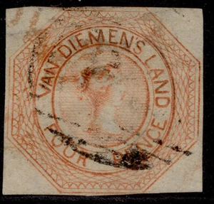 AUSTRALIA - Tasmania QV SG8, 4d orange, FINE USED. Cat £450. - Picture 1 of 1