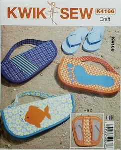 Kwik Sew K4166 Summer Beach Flip Flop Carrying Cases UNCUT Craft Sewing Pattern - Picture 1 of 4