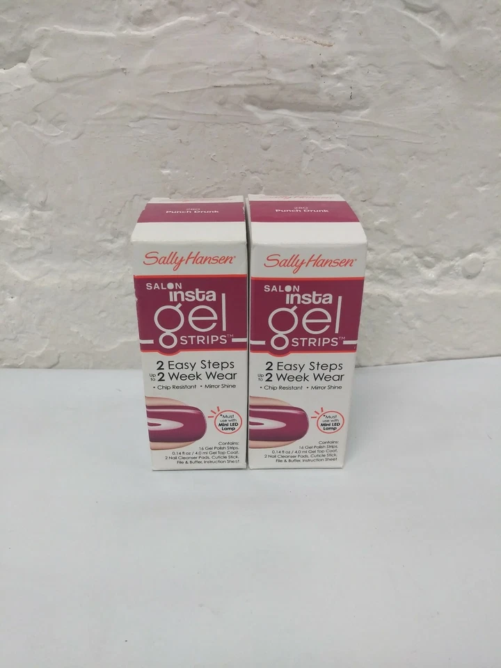 2 SALLY HANSEN SALON INTAGEL NAIL STRIPS  (16 GEL STRIPS)   280 PUNCH DRUNK - Image 1 of 1