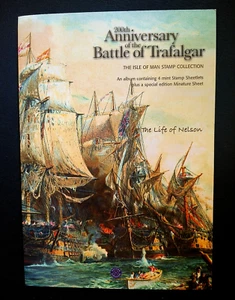 Isle of Man "SHIPS ~ BATTLE OF TRAFALGAR ~ LORD NELSON" Album with Stamps 2005 - Picture 1 of 23