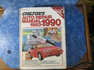 CHILTON'S AUTO REPAIR MANUAL 1983-1990 Large HC 1989 1st1st ILLUSTRATED - Picture 1 of 7