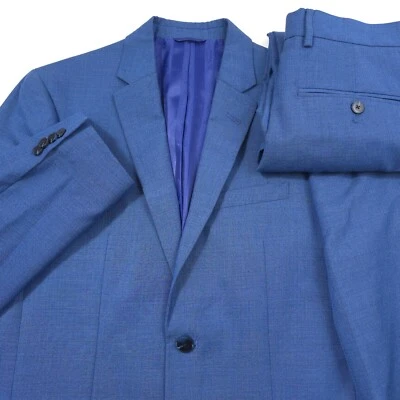 Traje de dos piezas Ben Sherman Bell azul medio liso para hombre talla 44L X 37 $495 Foto 1 de 4