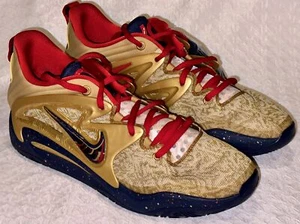 NIKE KD 15 Low Olympic Gold Navy Blue Red Basketball Shoes Sneakers NEW Mens 17 - Picture 1 of 9