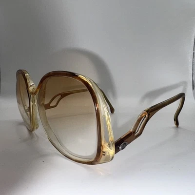 Monturas de gafas vintage Euramco EE. UU. brazo caído marco marrón caramelo de gran tamaño solamente Foto 1 de 4