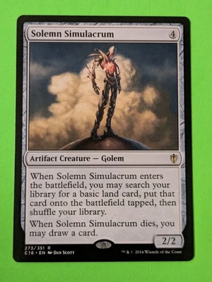 Solemn Simulacrum C16 - Magic The Gathering MTG Collectible Card game RARE - Image 1 of 2