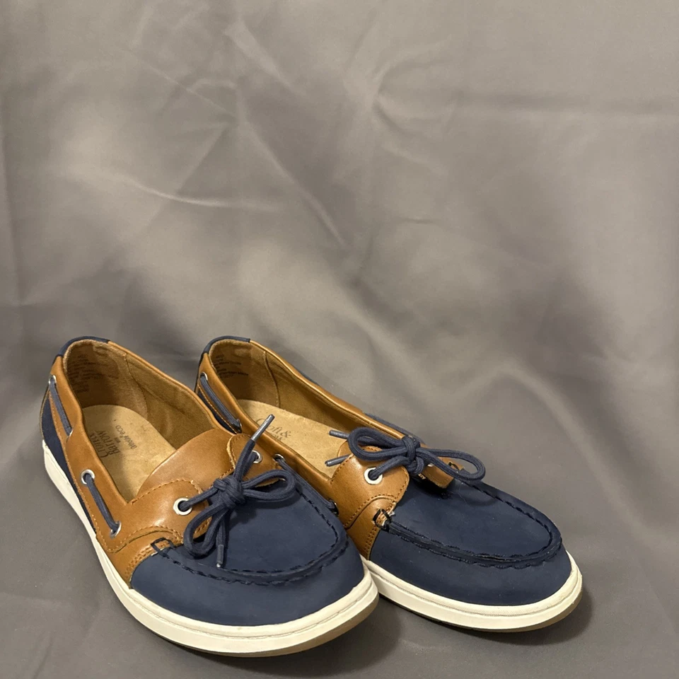 Женские лодочные туфли Croft And Barrow темно-синие и коричневые размер 7 США Ortholite Eco - Изображение 1 из 4