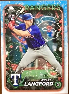 2024 Topps Holiday Wyatt Langford #H113 RC Rookie Card Texas Rangers ⚾️FreeShip⚾ - Picture 1 of 2