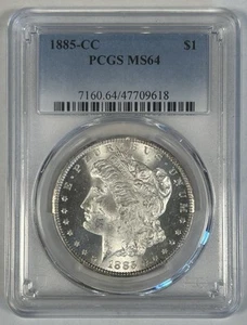 1885-CC Morgan Silver $1 Dollar Coin Semi Proof Like PCGS MS 64 PQ - Picture 1 of 2