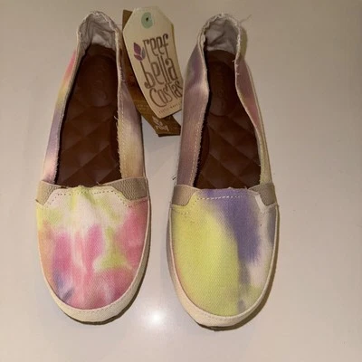 NEW Reef Women's Shoes Sz 6.5 Bella Costas Summer Tye Dye Quilted Sole Slip Ons - Image 1 of 4