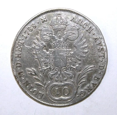 S7 - Austria 10 Kreuzer 1788-A Extremely Fine Silver Coin - Emperor Josef II - Image 1 of 2