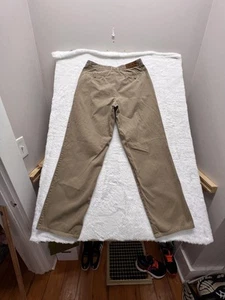 JJ Farmer Pants Mens 34x32 Khaki Classic Pleated Chino Cotton Dress Trousers - Picture 1 of 11